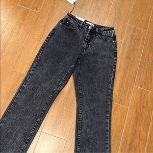 WeWoreWhat Charcoal Straight Leg Jeans
